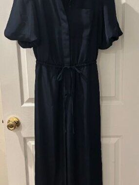 Nine Wesr Navy short sleeve jumpsuit